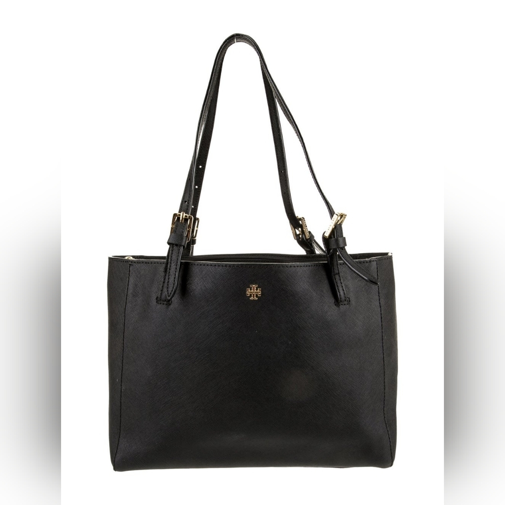 Tory Burch Saffiano Leather Black Tote Bag